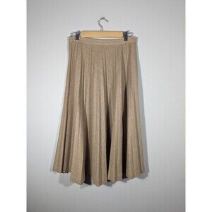 Vintage‎ JH Collectibles Pleated Tan Wool Blend Skirt Women (see measurements)